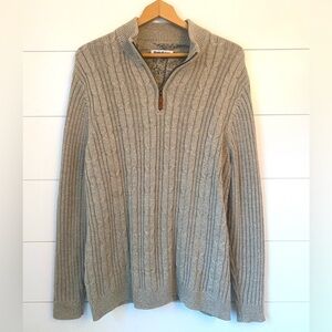 NWOT Tommy Bahama Cable Knit Zip-Up Sweater (size Large)